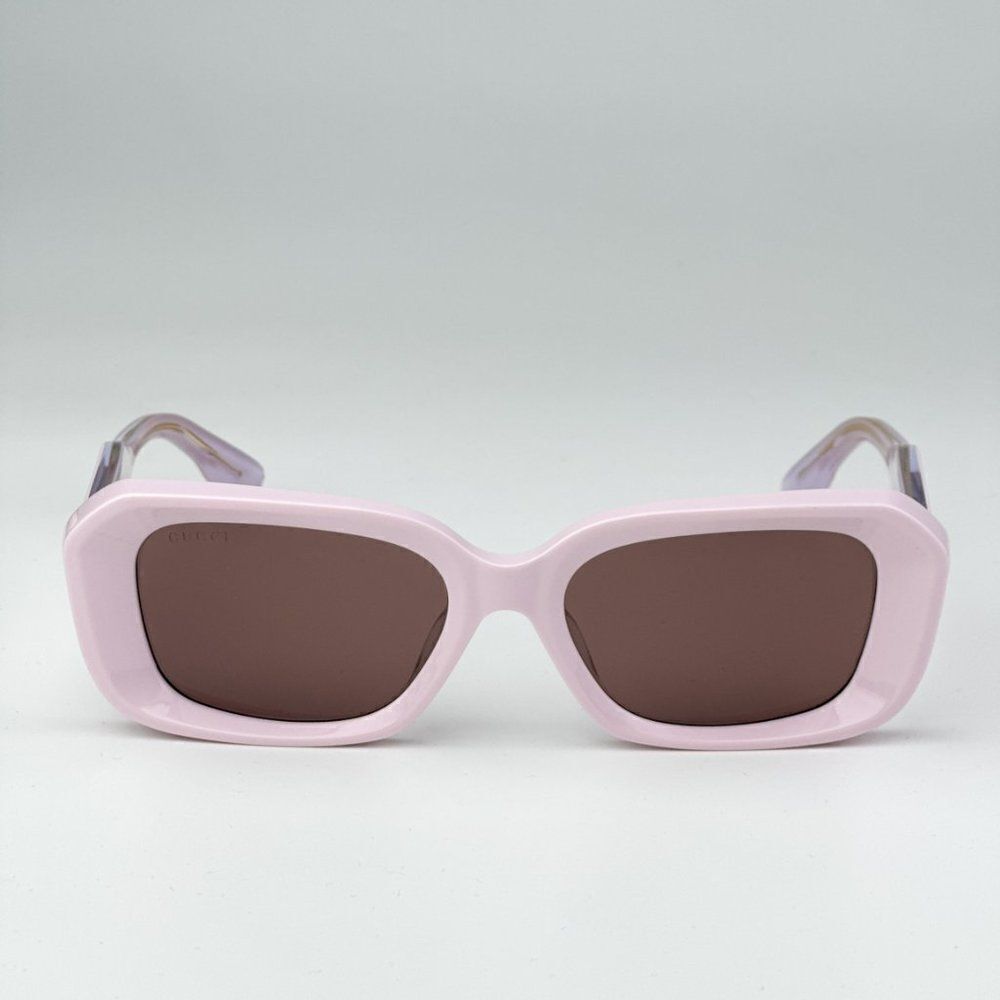NEW Gucci GG1531SK 003 Pink Brown Unisex Rectangle Sunglasses GG 1531SK - Picture 5 of 11